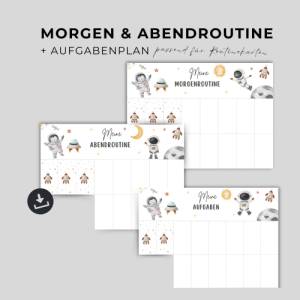 Tagesplan für Kinder, Morgen- Abendroutine für Kinder, Routineplan für Kleinkinder zum Ausdrucken, Tagesplaner, PDF-Down