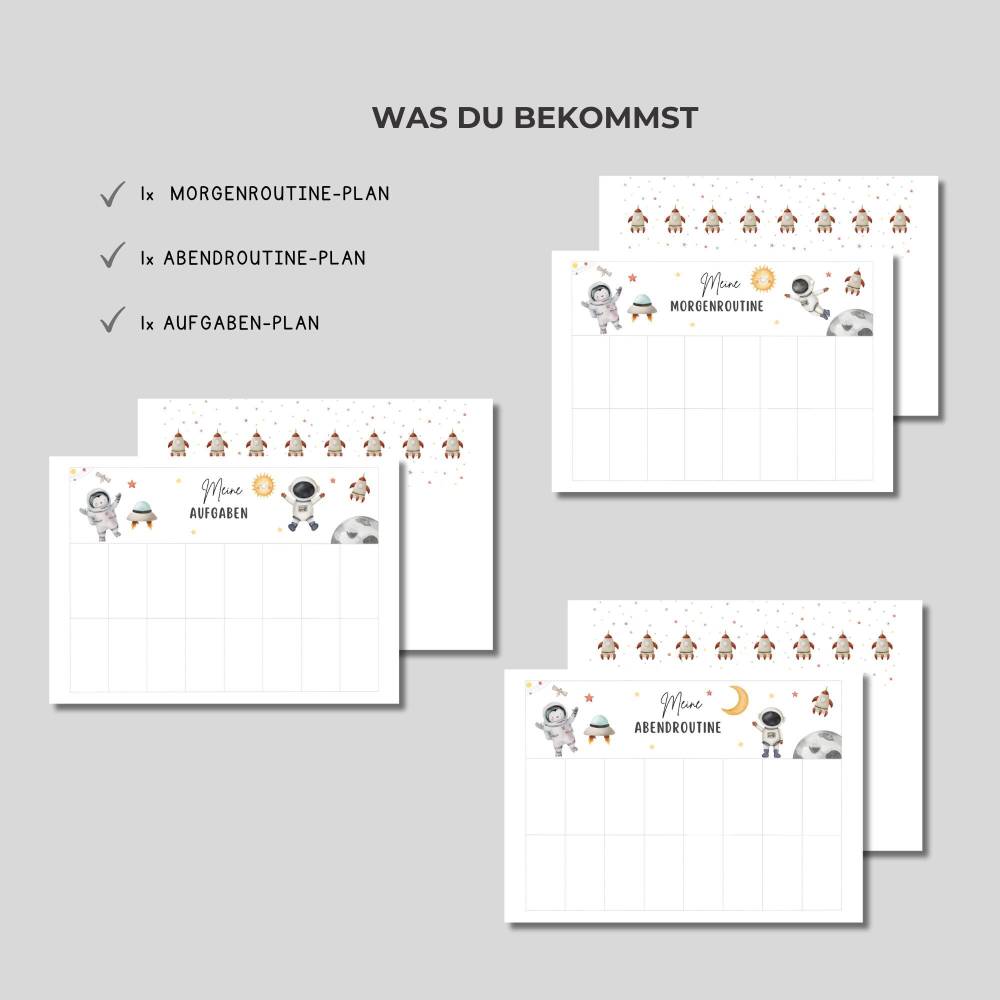 Tagesplan für Kinder, Morgen- Abendroutine für Kinder, Routineplan für Kleinkinder zum Ausdrucken, Tagesplaner, PDF-Down Bild 3