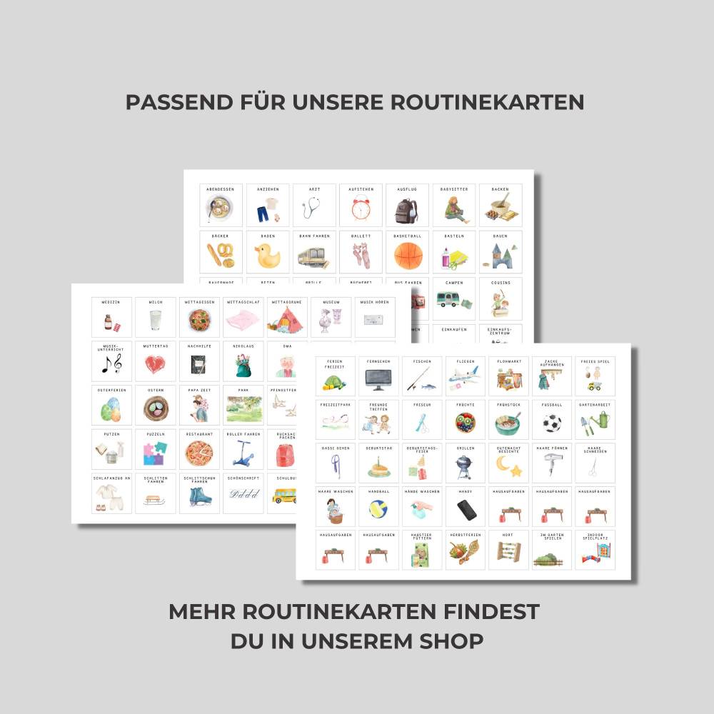 Tagesplan für Kinder, Morgen- Abendroutine für Kinder, Routineplan für Kleinkinder zum Ausdrucken, Tagesplaner, PDF-Down Bild 5