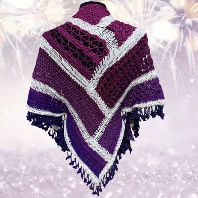 Häkelanleitung Dreieckstuch „Evas Jahr 2023“ mit Richtungswechsel & Mustermix