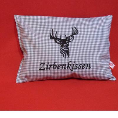 Zirbenkissen aus Tiroler Zirbenspänen – bestickt, ca. 28 x 20 cm, kariert
Artikelnr. ZK 166