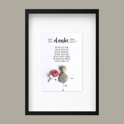 Steinbild Danke – Persönliches Abschiedsgeschenk für Kollegen & Kolleginnen