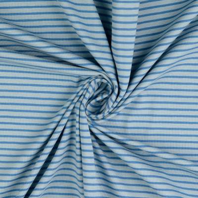  Jersey  Stoff   Kombistoff  Streifen  Gestreift  Hellblau - Blau
