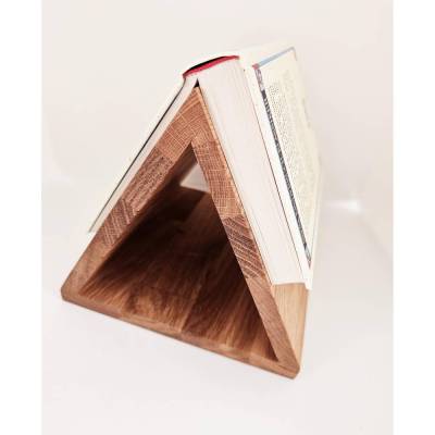 Buchhalter mit Ablage, Buchstütze, Nachttisch, Buchablage, Dekoration, Bücherhaus, Geschenk für Leseratte, Bücherfan