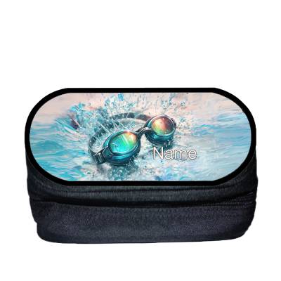 Schwimmen Stiftebox personalisiert | Stiftetui mit Namen | Schlampermäppchen | Stiftemäppchen