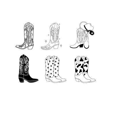 Cowboy Stiefel Bundle  - SVG Download Datei - Plotterdatei - Basteln - DIY - Cricut -  