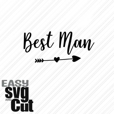 Best Man Stilvoller Schriftzug für Hochzeitsdeko 17 SVG Vektorgrafik Plotter und Laserdatei Basteln DIY