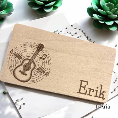 Gitarre Frühstücksbrettchen/Personalisiert/Holzbrett/Schneidebrett