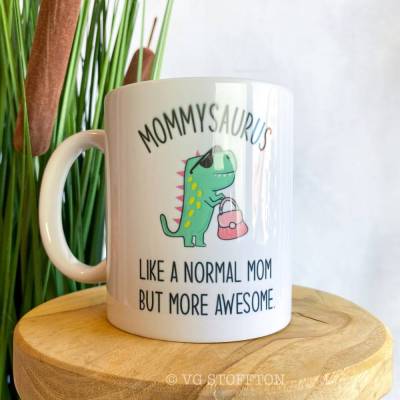 Tasse Keramik 330 ml – Kaffeetasse & Teetasse | Geschenkidee für Kaffee- und Teeliebhaber | Muttertag Mama Dino