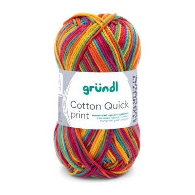 62,00 € / 1 kg Gründl ’Cotton Quick print’ leicht glänzende Baumwolle Wolle Garn Farbe: 205 / carneval multicolor