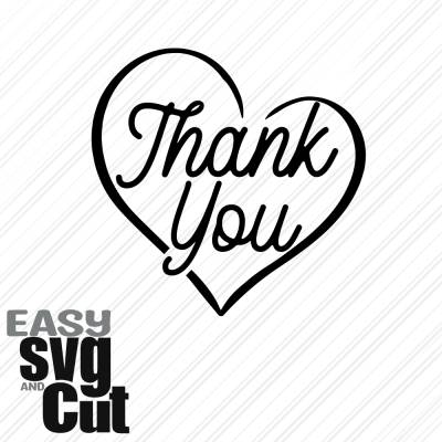 Thank You Stilvoller Schriftzug für Hochzeitsdeko 17 SVG Vektorgrafik Plotter und Laserdatei Basteln DIY