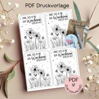 Digitale Datei, PDF-Druckvorlage Karten, Danke, dass du mir beim Wachsen geholfen hast, z.B. für Erzieherinnen, Kit