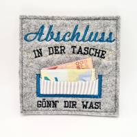 Stickdatei Geldhülle Abschluss ITH