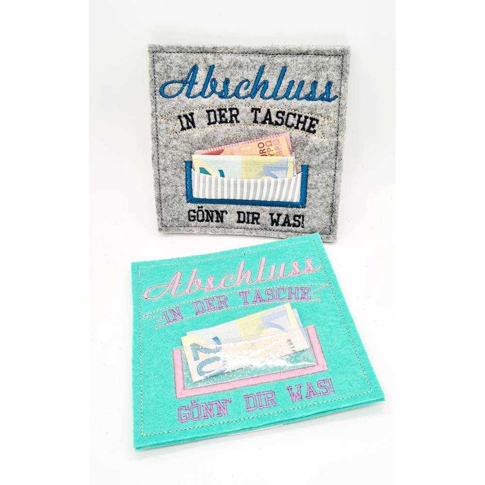 Stickdatei Geldhülle Abschluss ITH Bild 5
