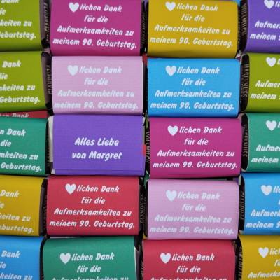 Schokolade als Gastgeschenk 20 Täfelchen für jeden Anlass ABSCHIED