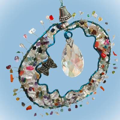 Edelstein Luxus Fensterschmuck Suncatcher Tropfen – Luxus Feng Shui Sonnenfänger als Unikat Geschenk