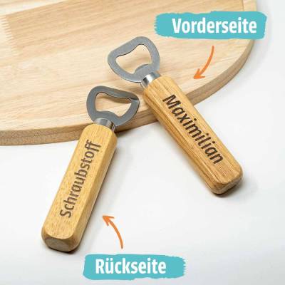 Personalisierter Flaschenöffner aus Holz | Geschenk für Autofans 