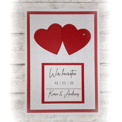 10 Stück (oder mehr) Einladungen zur Hochzeit ♥ Einladungskarte, Hochzeitseinladung, Handmade