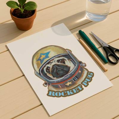 Clipart, Rocket Mops, sofortiger Download