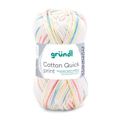 62,00 € / 1 kg Gründl ’Cotton Quick print’ leicht glänzende Baumwolle Wolle Garn Farbe: 198 / baby multicolor