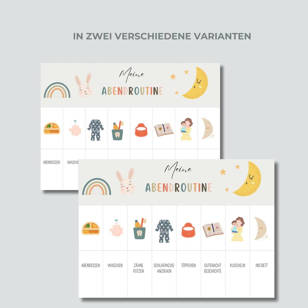 Abendroutine Kinder Montessori – Ausdrucken & Umklappen – Kleinkinder ...