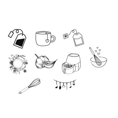 Küche Bundle - SVG Download Datei - Plotterdatei - Basteln - DIY - Cricut -  
