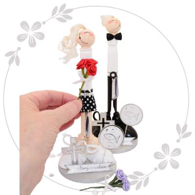 Geldgeschenk Konfirmation – personalisierte Holzfigur handbemalt | kreatives Unikat