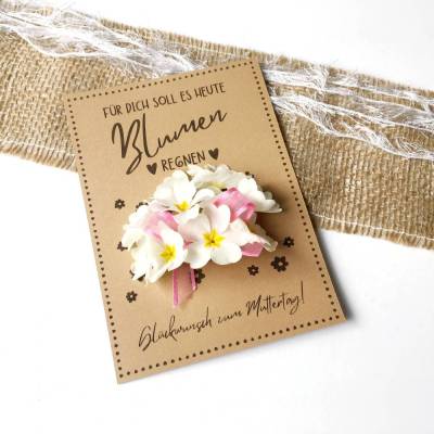 Druckvorlage Karte zum Muttertag - Blumenregen - zum ausdrucken - Glückwunsch zum Muttertag - Gratulieren - Blumen