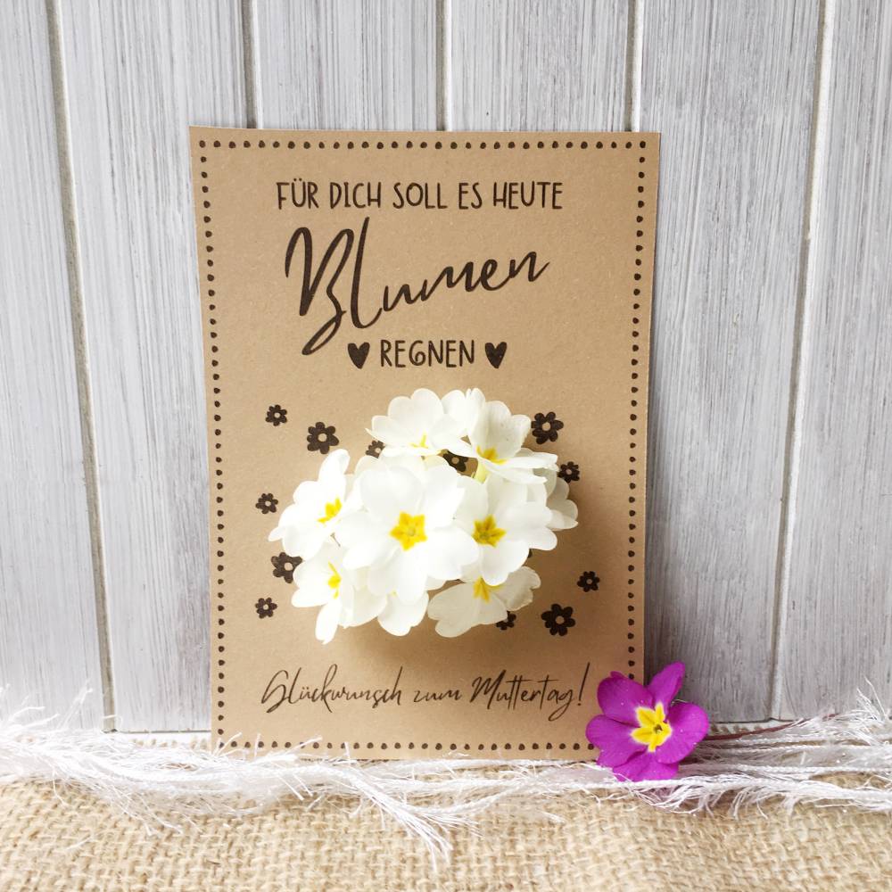 Druckvorlage Karte zum Muttertag - Blumenregen - zum ausdrucken - Glückwunsch zum Muttertag - Gratulieren - Blumen Bild 4