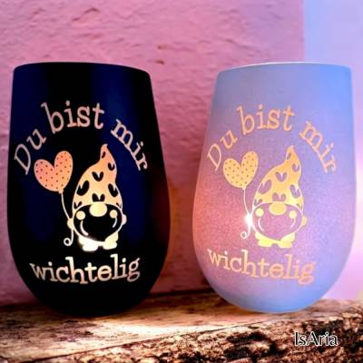 Windlicht Wichtel - Du bist mir wichtelig - Freundschaftslicht