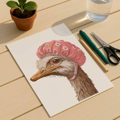 Clipart, Fräulein Nandu, sofortiger Download