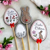 Stickdateien Set ITH Oster Blumenstecker – Frühlingshafte Deko ab 10x10 Rahmen