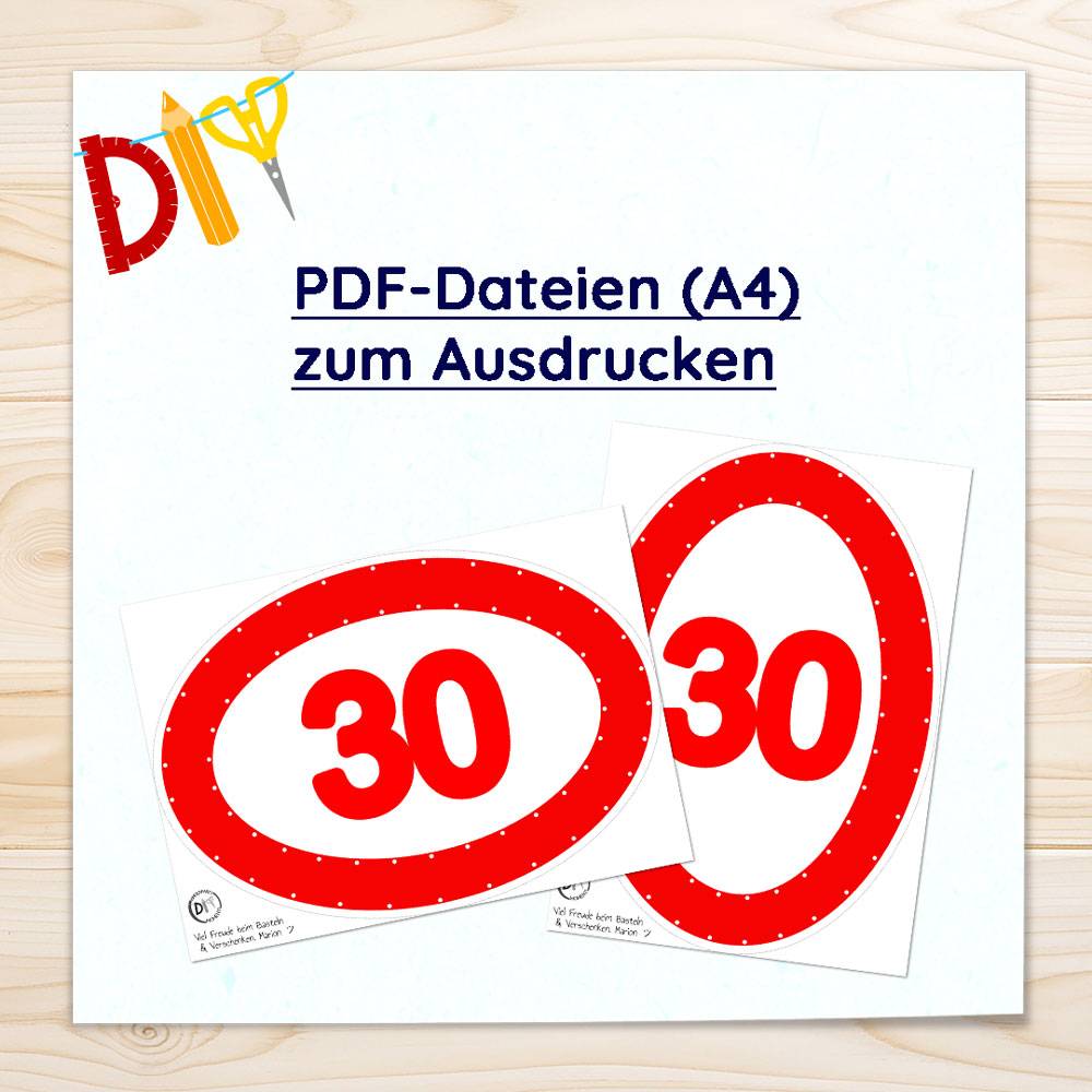 30 Schild zum Geburtstag Bild 3