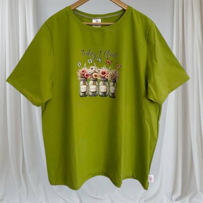 Oversize XXL Shirt mit Maigrün