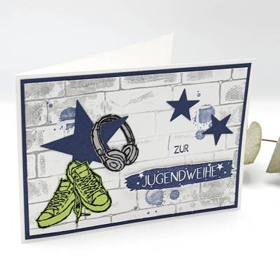 Coole Glückwunschkarte zur Jugendweihe, Jugendweihe-Karte für Jungen