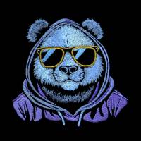 Panda cool Color Lichteffekt 24-26*15-16cm, JEF 20*17cm