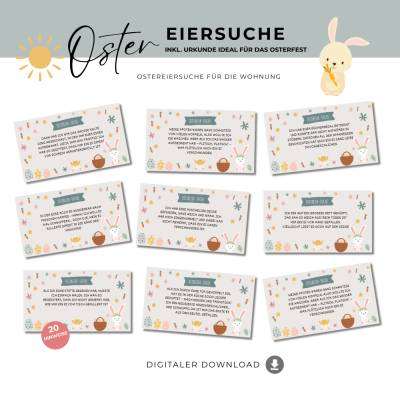 Osterschnitzeljagd Indoor – Ostereiersuche in der Wohnung für Kinder ab 5 zum ausdrucken