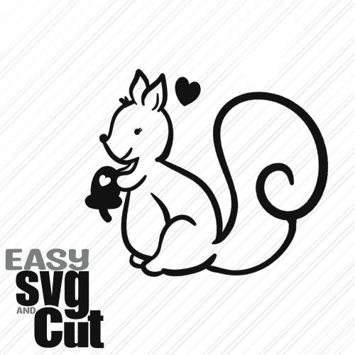 Eichhörnchen Liebe SVG Vektorgrafik Plotterdatei Lasercut