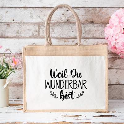 Jutetasche Mama Geschenk zum Muttertag – nachhaltige Tasche für wunderbare Mamas