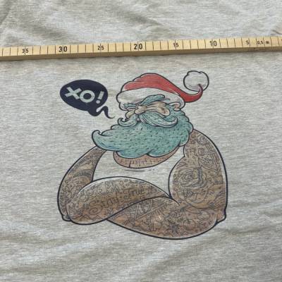 Jersey Weihnachtsmann Reststück Rest 80cm x VB