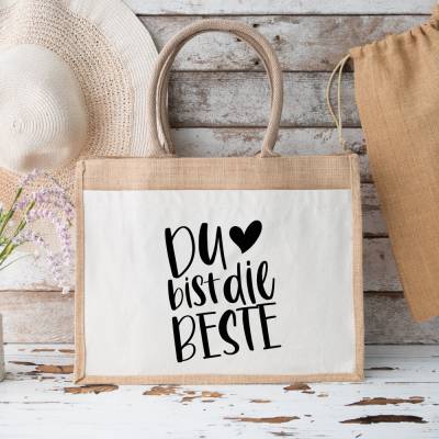 Jutetasche mit Spruch – Geschenk für Mama, beste Freundin oder Muttertag