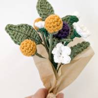 gehäkelter Mini Blumenstrauß | Freundin Geschenkidee Kollegen | Muttertagsgeschenk | Häkeldeko