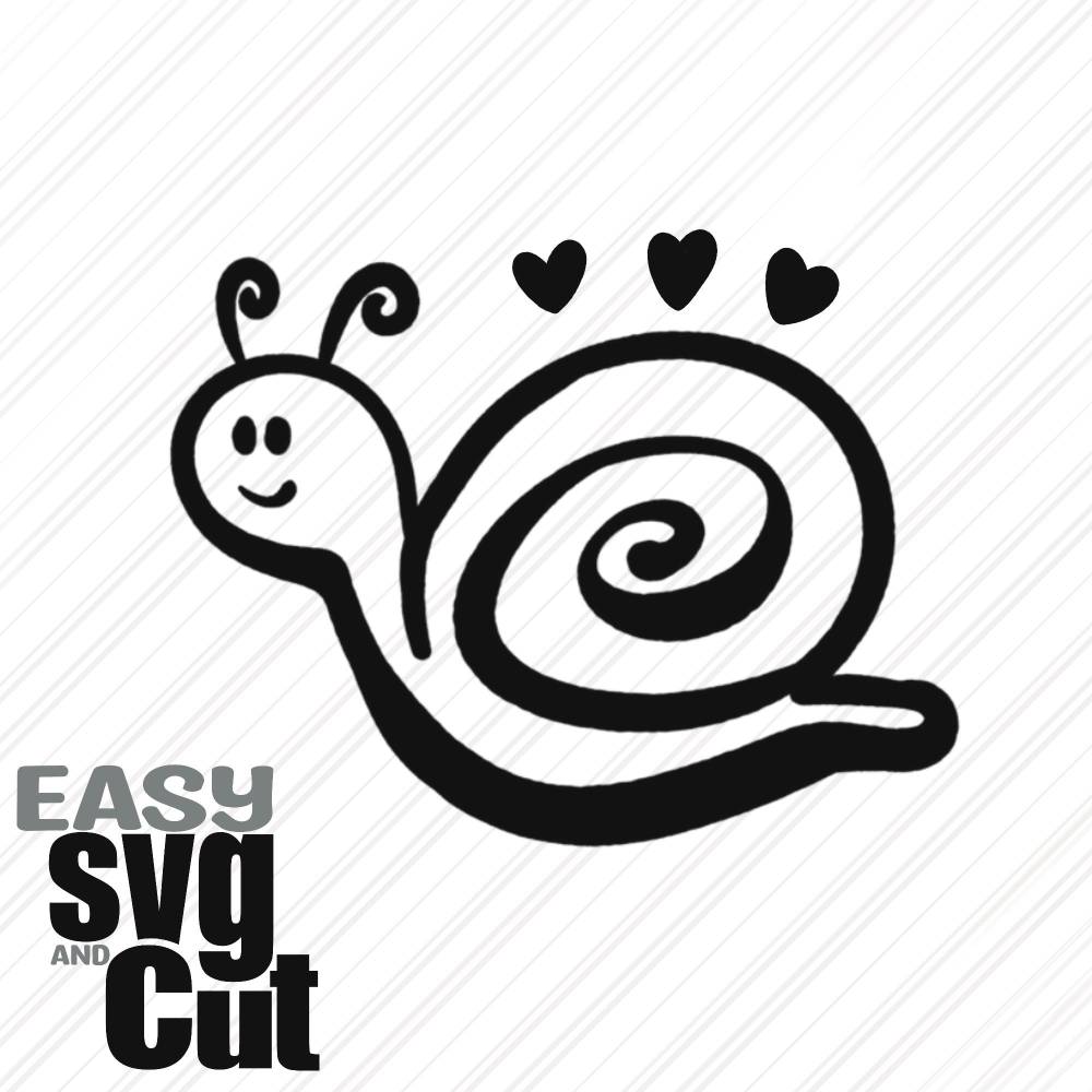 Schnecke SVG Vektorgrafik Plotterdatei Lasercut Bild 1