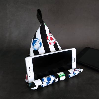 Handy- / Tabletkissen FUSSBALL WM EM - Sitzsack mit Kirschkernfüllung | RÄUBERKIND