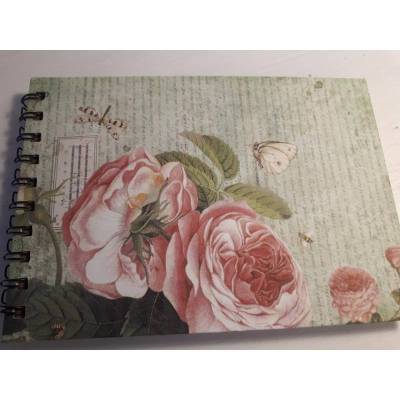 Notizbuch " Rosen auf alter Schrift "