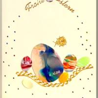 Wunderschöne Osterkarte mit Encaustic-Malerei -4- als Download