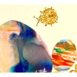 Wunderschöne Osterkarte mit Encaustic-Malerei -4- als Download Bild 4