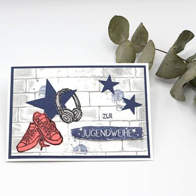 Coole Glückwunschkarte zur Jugendweihe, Jugendweihe-Karte für Jungen