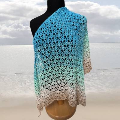 Häkelanleitung Dreieckstuch Karibikperle – Sommerliches Tuch im Endlosmuster häkeln