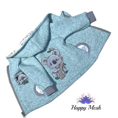 Sweatjacke mint meliert mit Koala 62